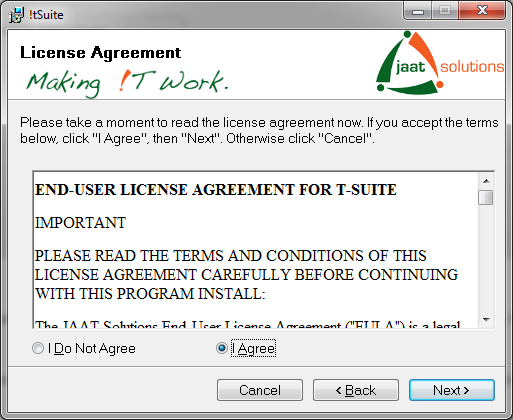 !tSuite licence agreement