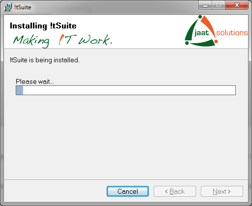 !tSuite installation progress
